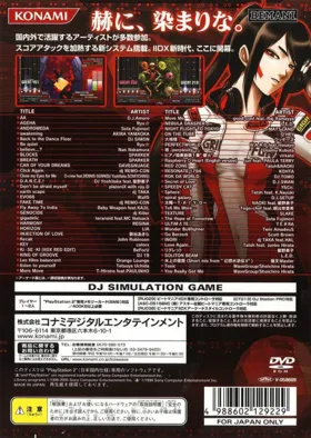 Beatmania II DX 11 - II DX Red (Japan) box cover back